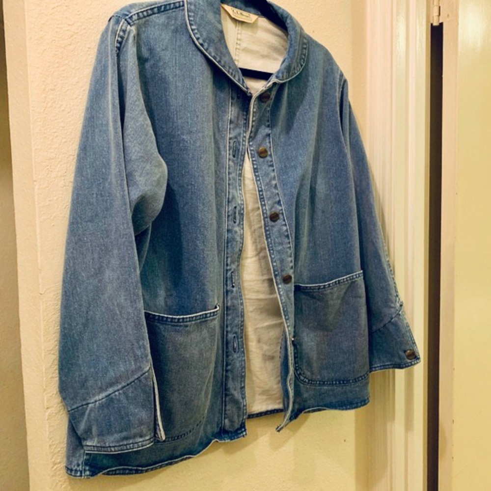 Vintage LL Bean Workwear Chore Denim Jacket Sz M/L